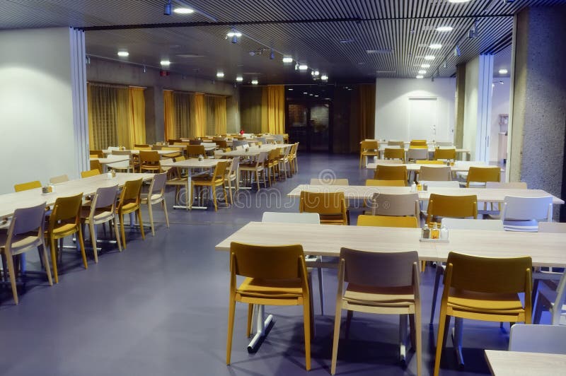 Cafeteria interior stock photos