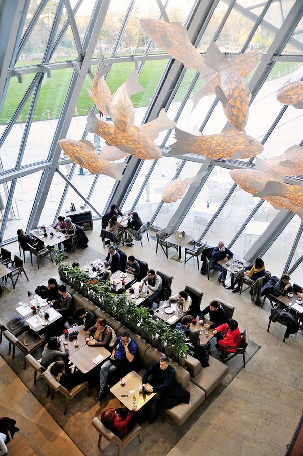 The Cafeteria Of The Modern Art Museum Of The Louis Vuitton Foun Editorial Stock Image - Image ...