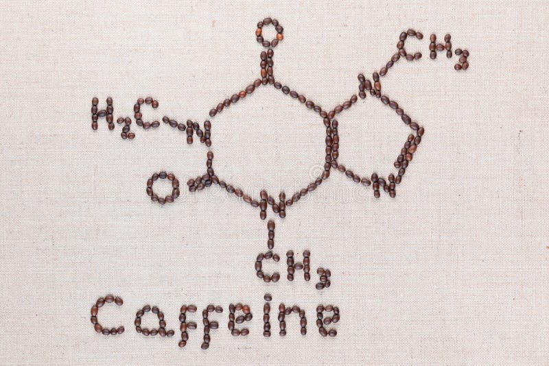 Caffeine Text And Formula From Coffee Beans On Linea Texture Stock Image Image Of Formula Brown