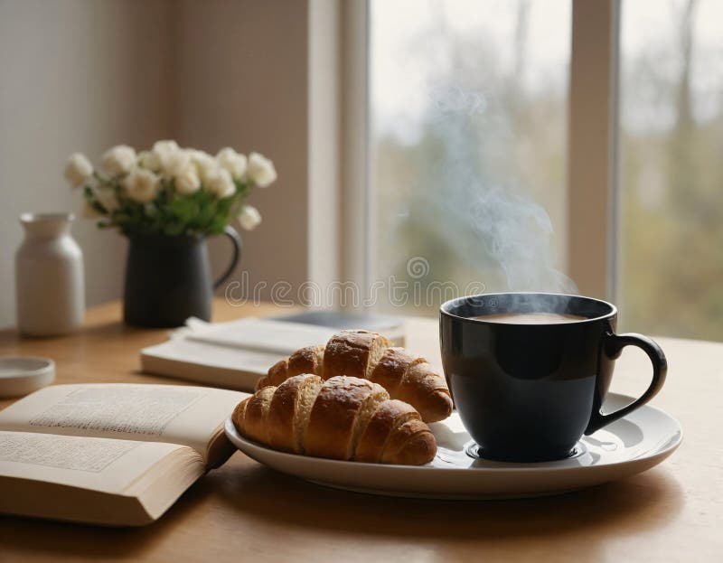 Caffè del mattino con una luce naturale illustrazione vettoriale