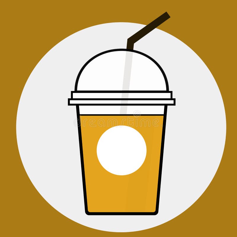 Caffè, freddo, fumetto, tazza, illustrazione, ghiaccio, paglia, bevanda, cacao, dolce, bevanda, crema, caffè, bianco, fresco, ico royalty illustrazione gratis