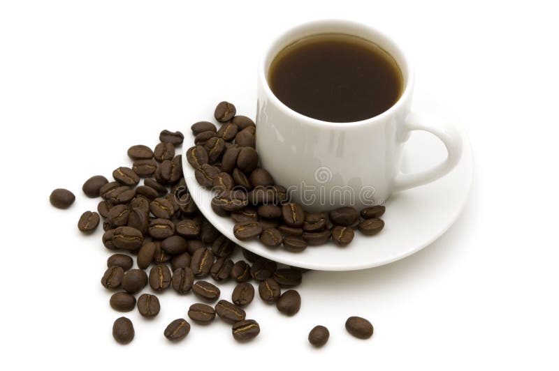 Caffè nero della tazza immagine stock
