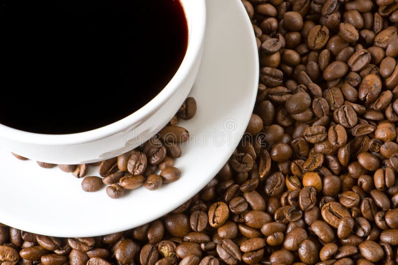 Caffè nero e fagioli immagini stock libere da diritti