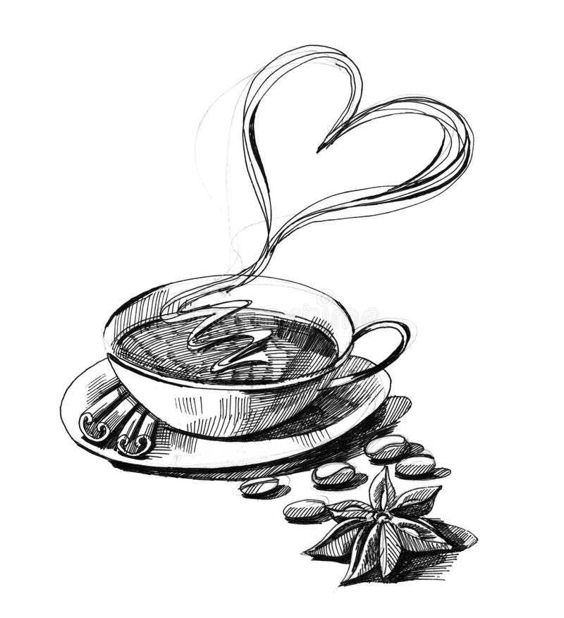 Café ilustração do vetor