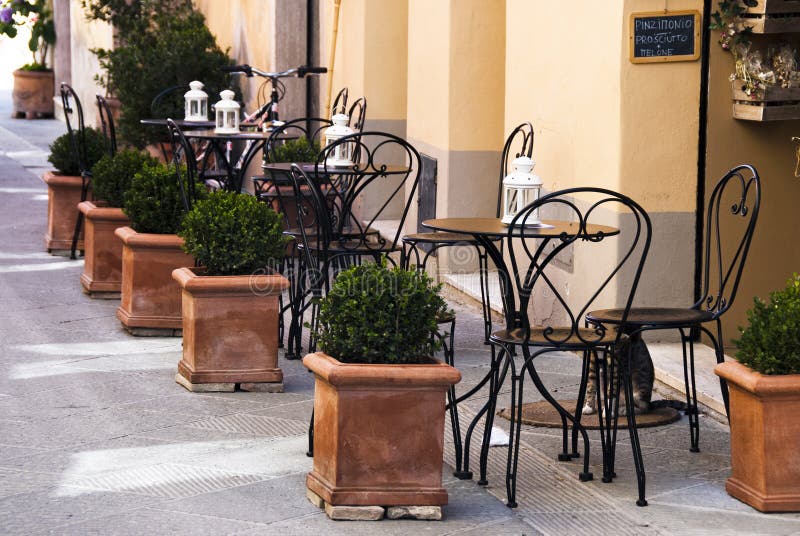 Café ao ar livre italiano imagens de stock
