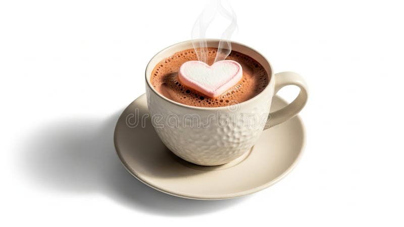 Café aromático com design de coração ilustração stock