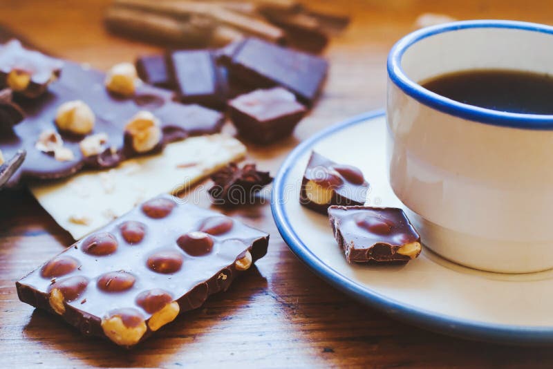 Café avec du chocolat image stock Café avec du chocolat image stock
