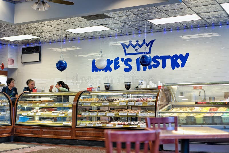 Café De Mike Pastry à Boston MA Photo stock éditorial Image du