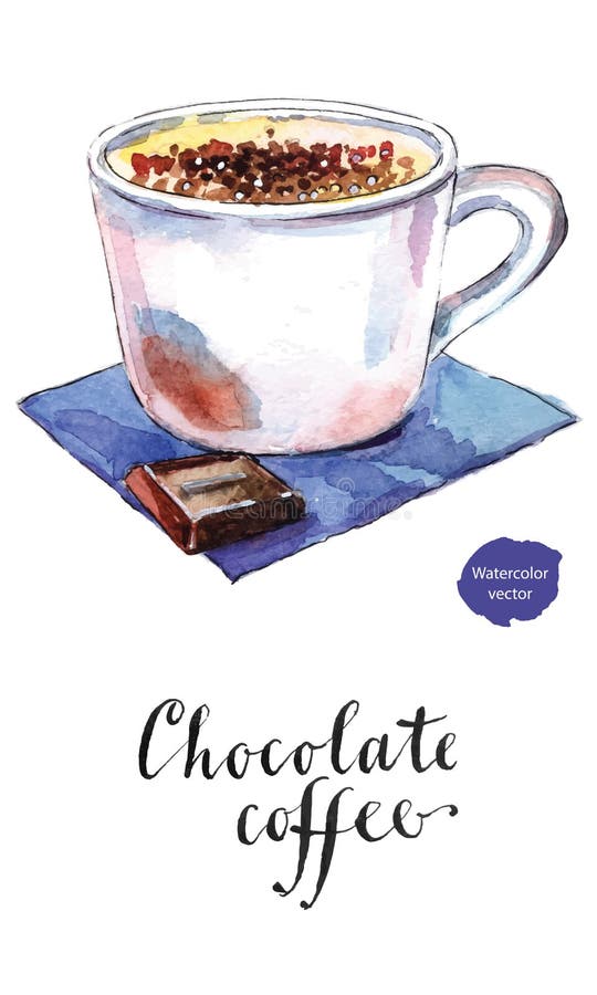 Café com chocolate ilustração do vetor