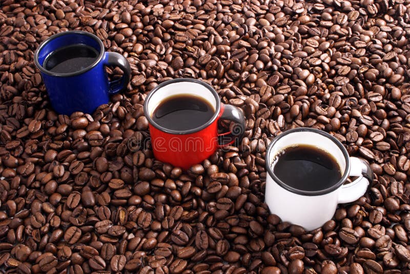 Photo of International coffee over coffee beans. Photo of International coffee over coffee beans