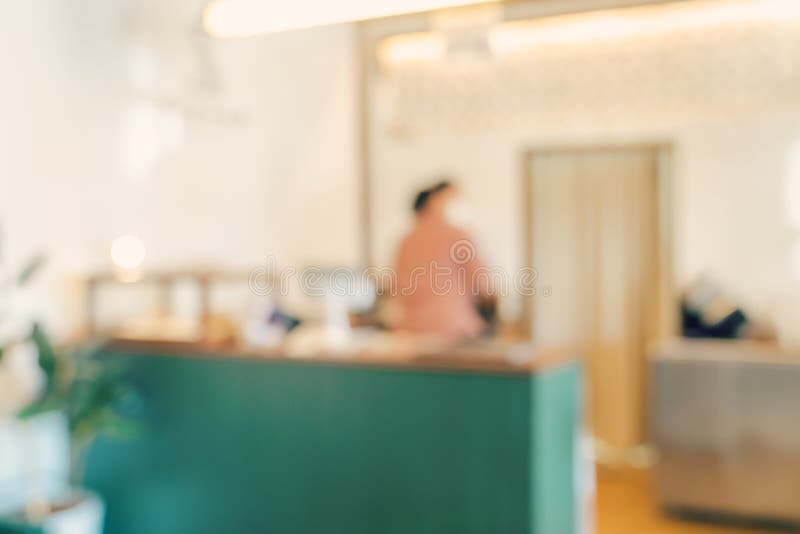 Café ou cafeteria para café, em forma de borrão abstrato e desfocado, para fundo fotos de stock