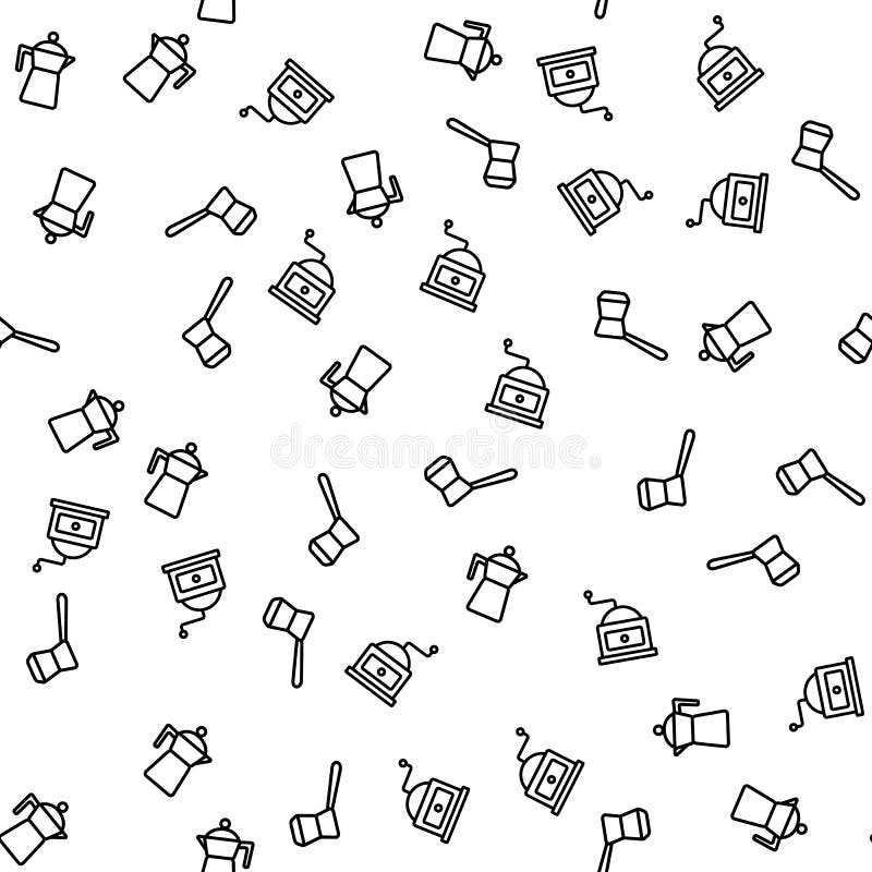 Café que prepara vector inconsútil del modelo de los dispositivos ilustración del vector Café que prepara vector inconsútil del modelo de los dispositivos ilustración del vector