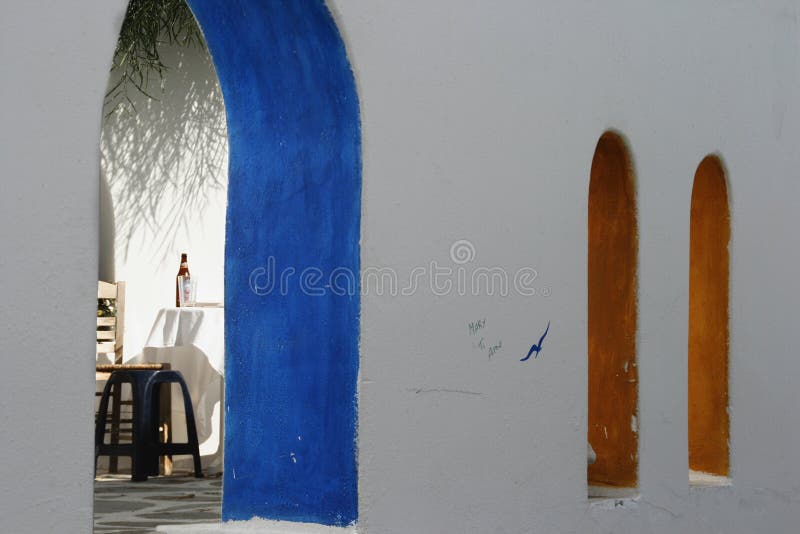 Café tradicional greece da arquitetura foto de stock Café tradicional greece da arquitetura foto de stock