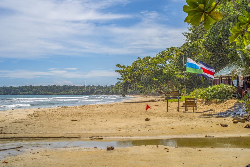 Cahuita Beach Costa Rica stock image. Image of costa 235057851