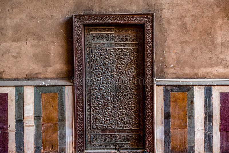 18/11/2018 Cairo, Egypt, Incredibly Beautiful and Majestic Doors in an
