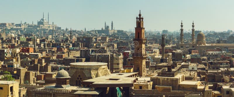 Cairo panorama with view on medieval mosques royalty free stock photo Cairo panorama with view on medieval mosques royalty free stock photo