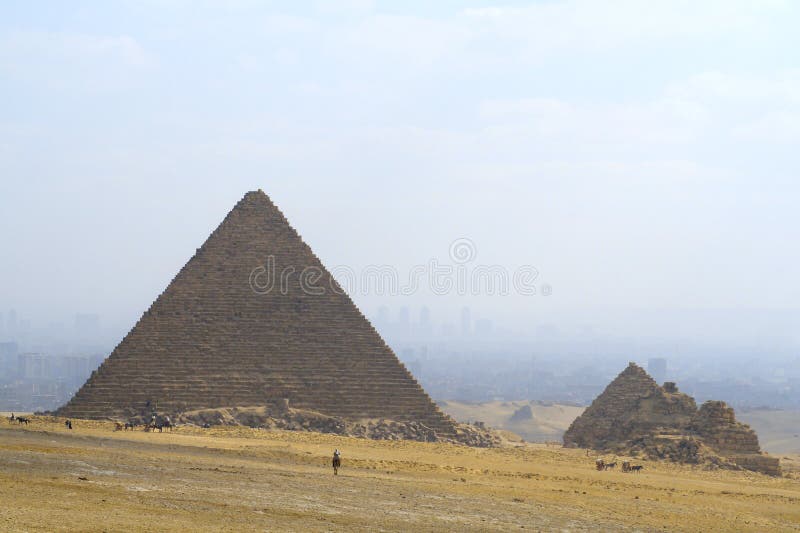 Cairo and pyramids