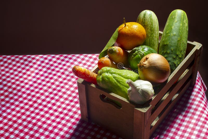 Jilo Scarlet. African Eggplant Stock Image - Image of wooden