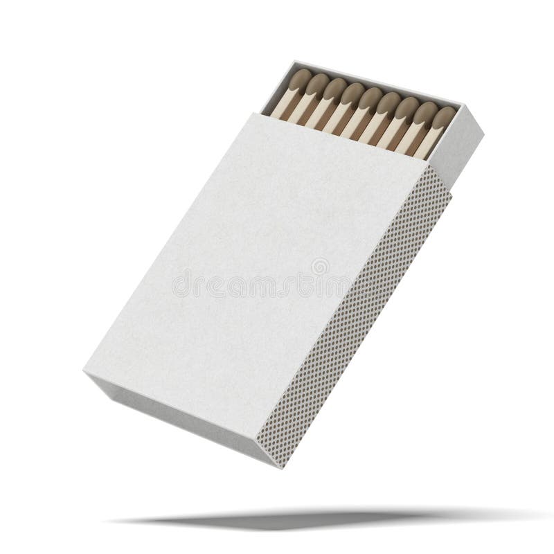 Opened matchbox isolated on a white background. Opened matchbox isolated on a white background