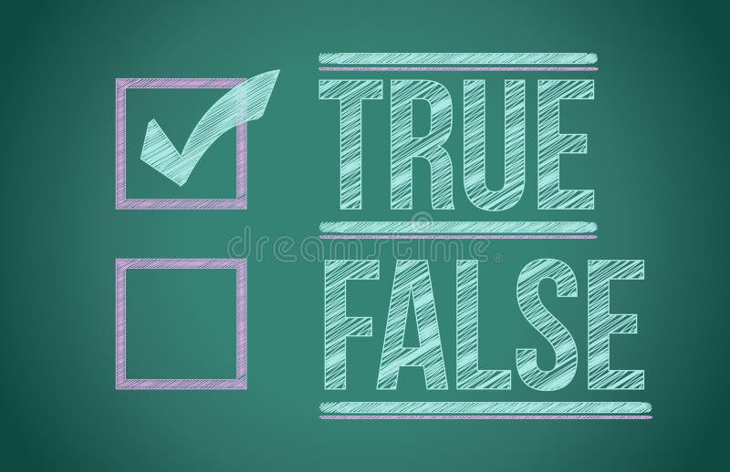 Caixa de verificação verdadeira e falsa ilustração do vetor Caixa de verificação verdadeira e falsa ilustração do vetor