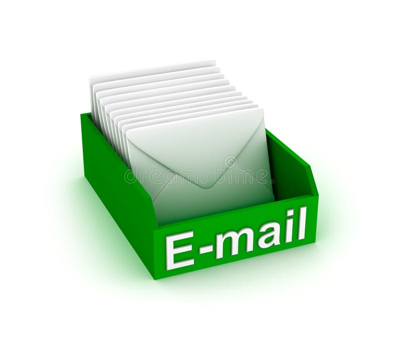 Caixa do email ilustração royalty free Caixa do email ilustração royalty free