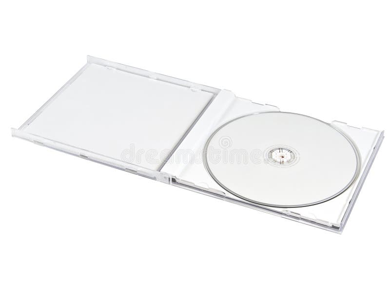 Caja CD blanca abierta foto de archivo. Imagen de compacto - 33766868