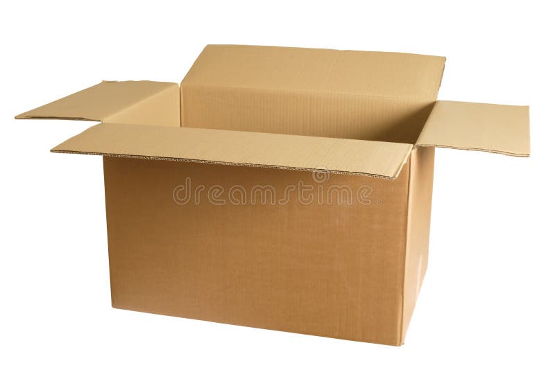 Photo of an empty cardboard box. Clipping path included. Photo of an empty cardboard box. Clipping path included.