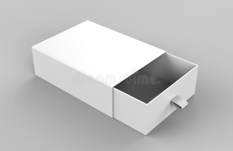 Realistic Package Cardboard Sliding Box on grey background. For small items, matches, and other things. Realistic Package Cardboard Sliding Box on grey background. For small items, matches, and other things.