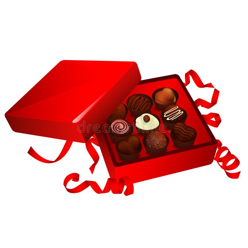 Caja del chocolate ilustración del vector Caja del chocolate ilustración del vector