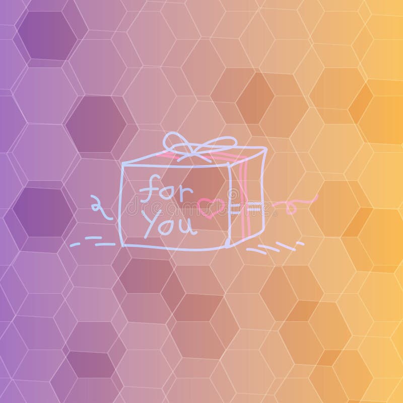 Caja del fondo y de regalo del polígono stock de ilustración Caja del fondo y de regalo del polígono stock de ilustración