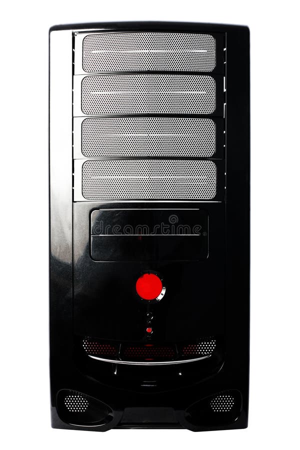 Caja negra del ordenador aislada en blanco imagen de archivo libre de regalías Caja negra del ordenador aislada en blanco imagen de archivo libre de regalías