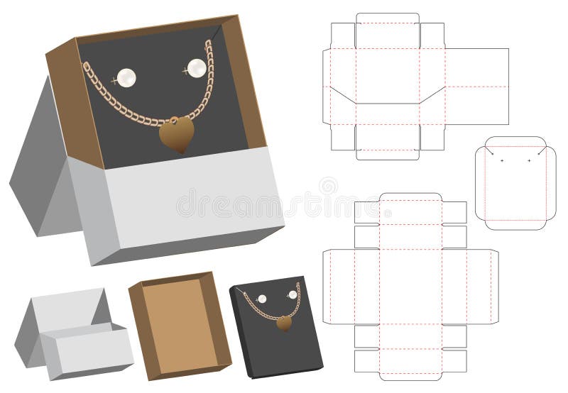 Caja que empaqueta diseño cortado con tintas de la plantilla maqueta 3d