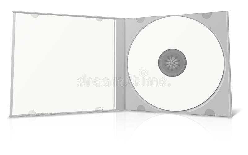Caja Disco Cd Blanco Blancos Stock de ilustración - Ilustración de cubierta: