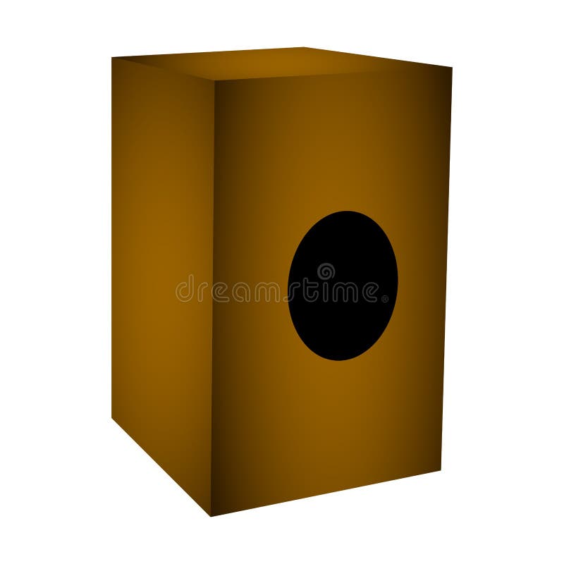 Cajon Aislado Instrumento Musical Ilustración del Vector Ilustración