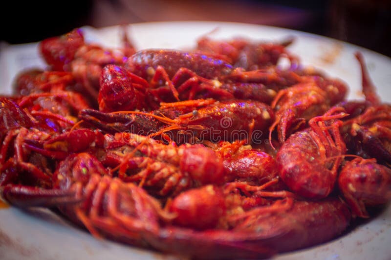 Cajun cooked crawfish stock image. Image of seasoned 271082523
