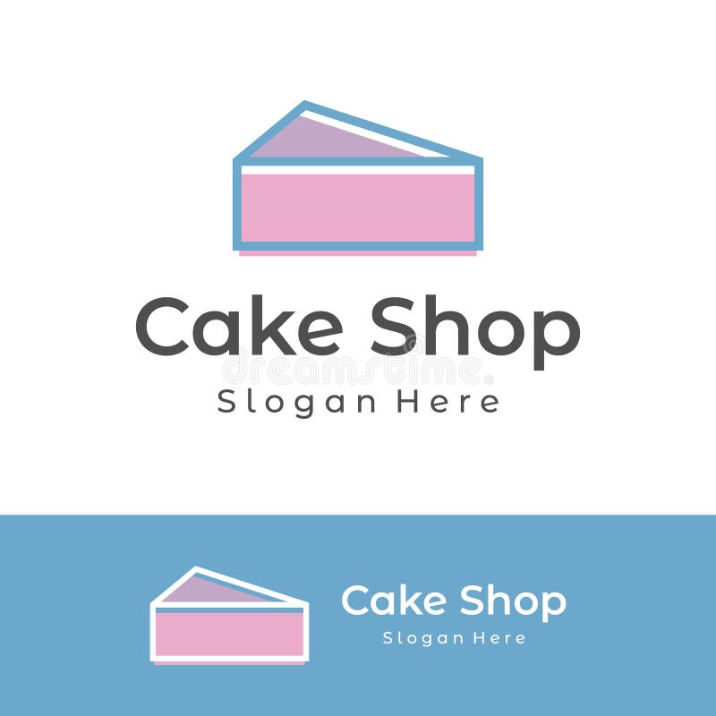Cake or Bakery Logo Template Vector Design.Sweet Cake, Birthday Cake