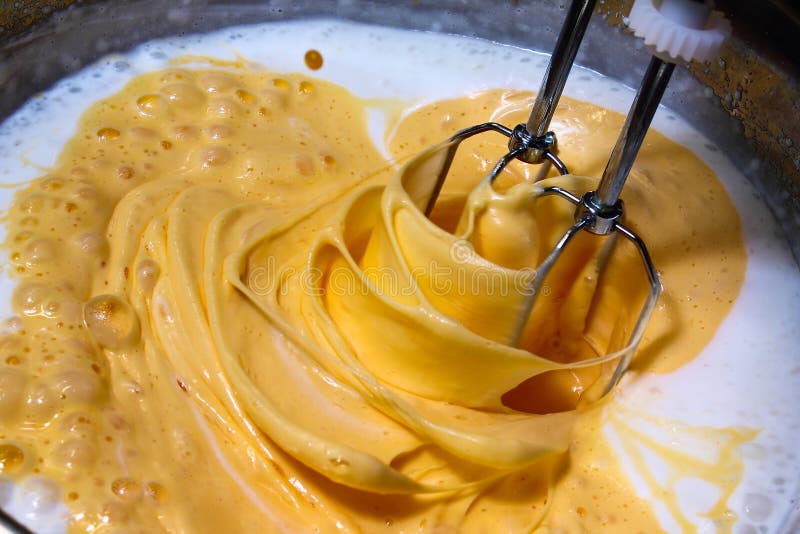 Cake Batter Sweet Cream Pastries Making Stock Image Image of