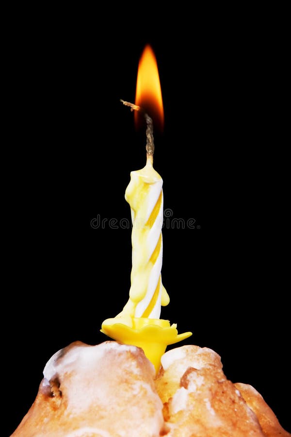 Cake with candle stock image. Image of dining, fattening 9766537