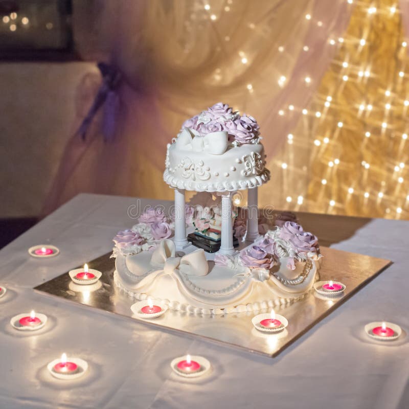 Cake and candles stock photo. Image of flame, bakery 48983482