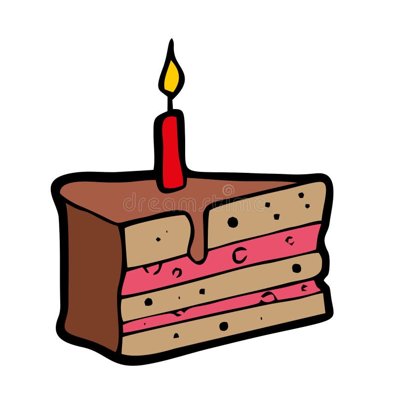 Cake Cartoon Illustration on White Background Stock Vector - Illustration  of background, congratulate: 225265436