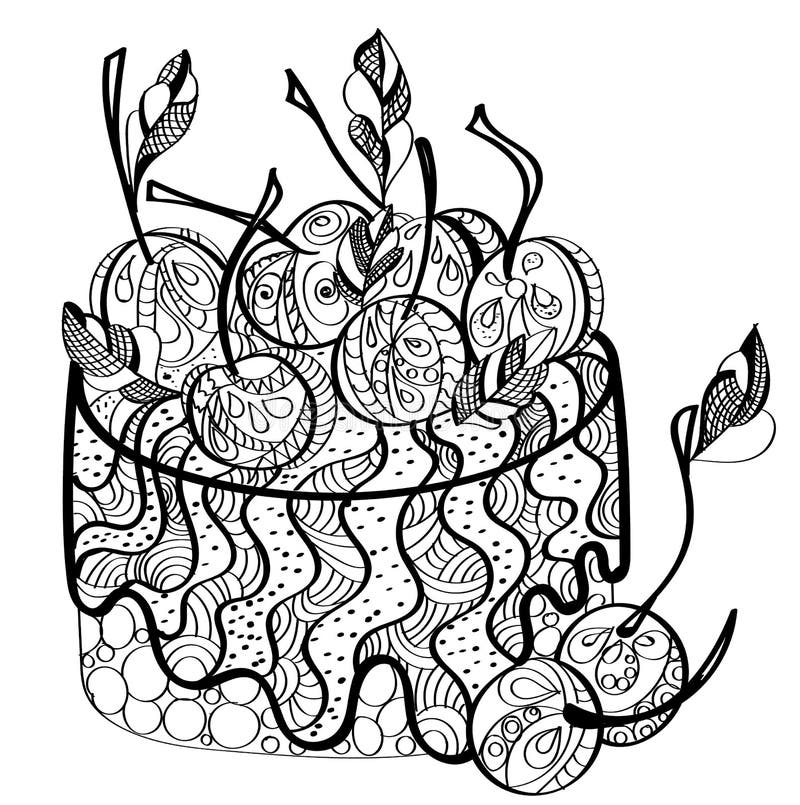 Cake with cherry royalty free illustration Cake with cherry royalty free illustration