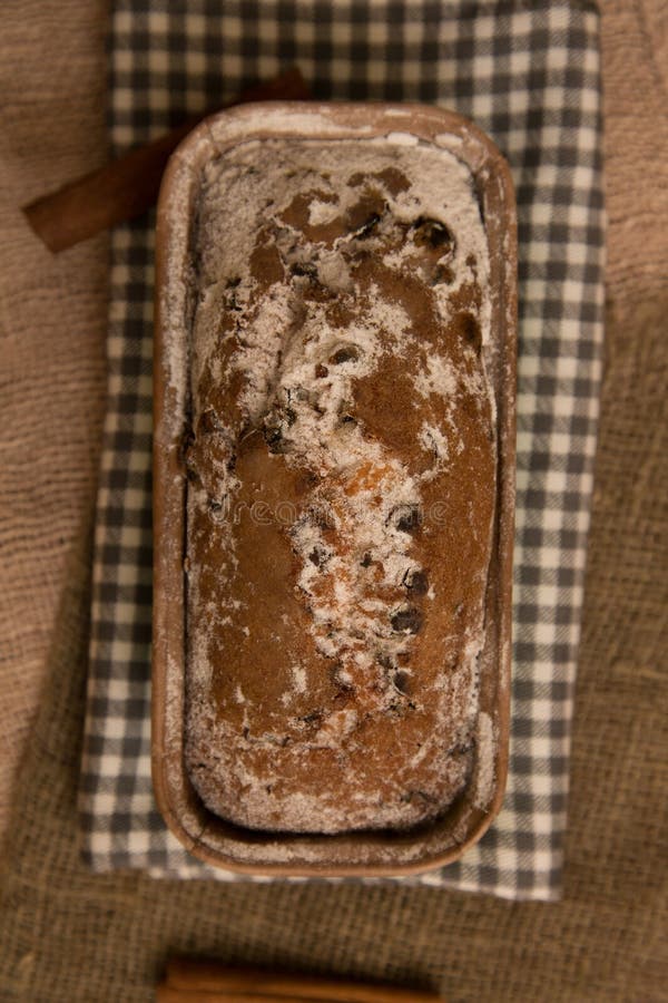 Cake with Chocolate and Raisins. Stock Photo Image of bake, tasty
