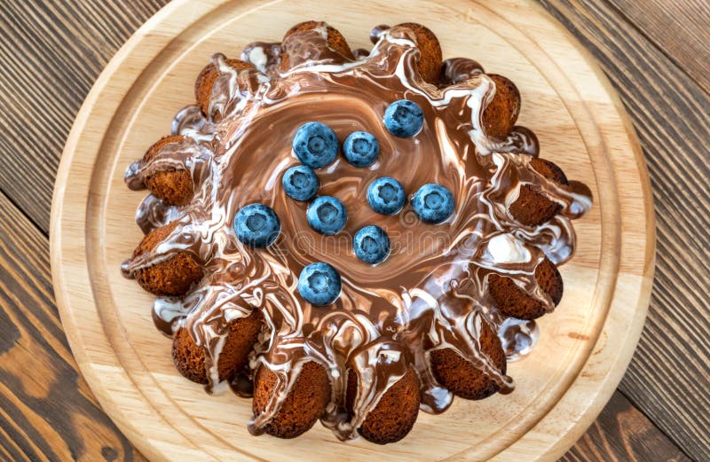 Cake with Chocolate Topping Stock Image Image of snack, rustic 190979003