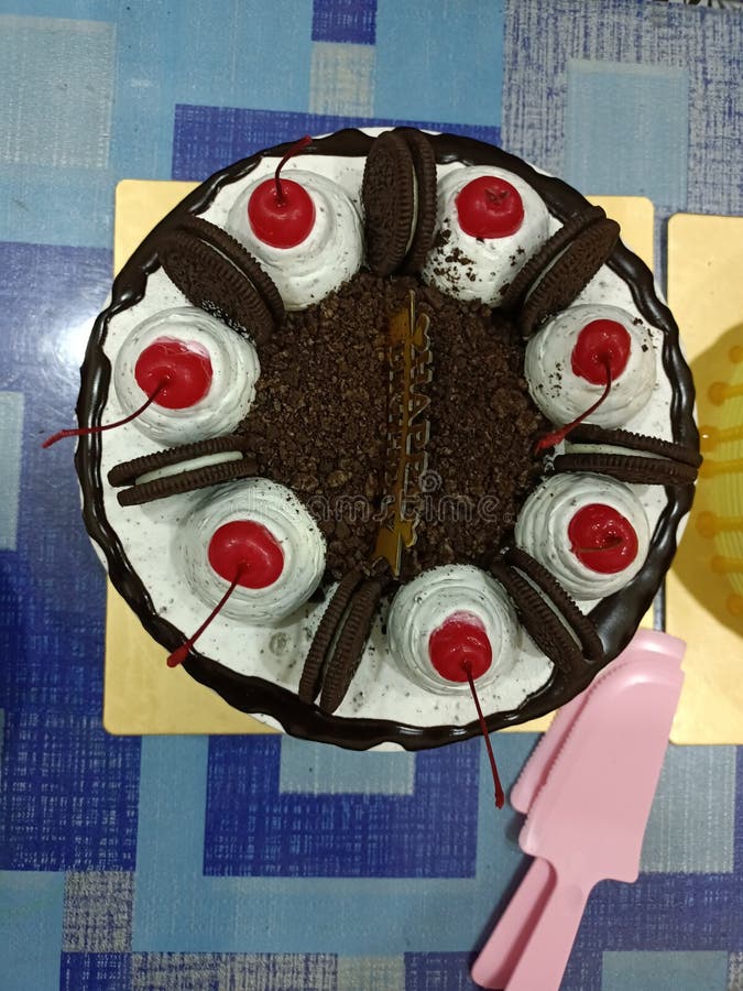 Cake Coklat Birthday Cakes Cakes Onecake Stock Photo Image of onecake