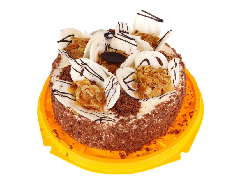 Cake with cream stock image. Image of dessert, baked 10316283