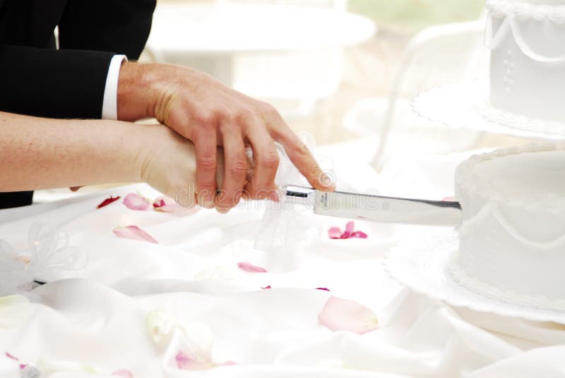 Cake cutting stock photo. Image of reception, tradition 2675396