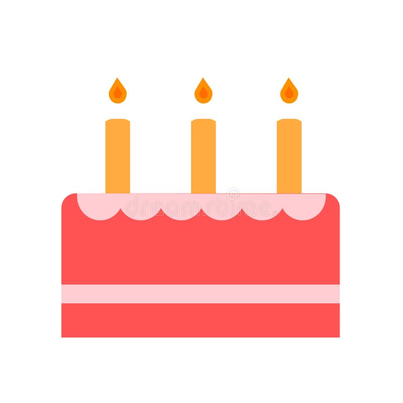Birthday Cake Transparent Icon. Birthday Cake Symbol Design from Stock
