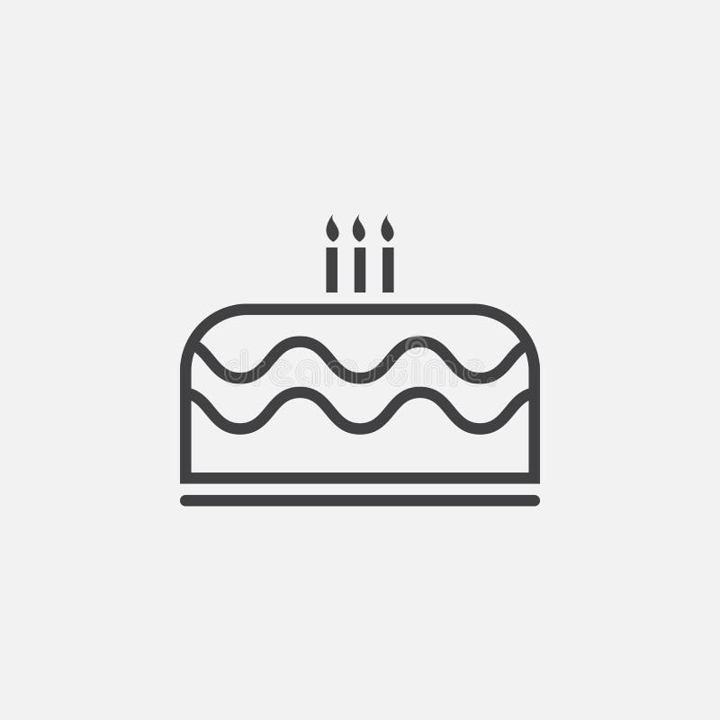 Cake icon vector on white royalty free illustration Cake icon vector on white royalty free illustration