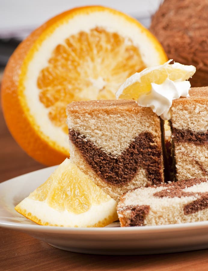 Cake with orange