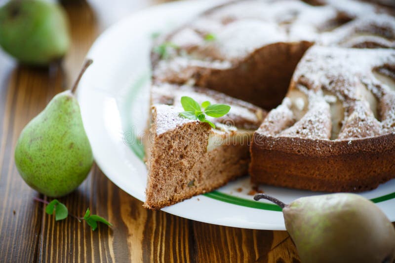 Cake with pears
